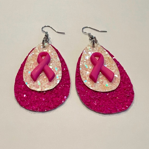 Breast Cancer Awareness earrings - Picture 4 of 7